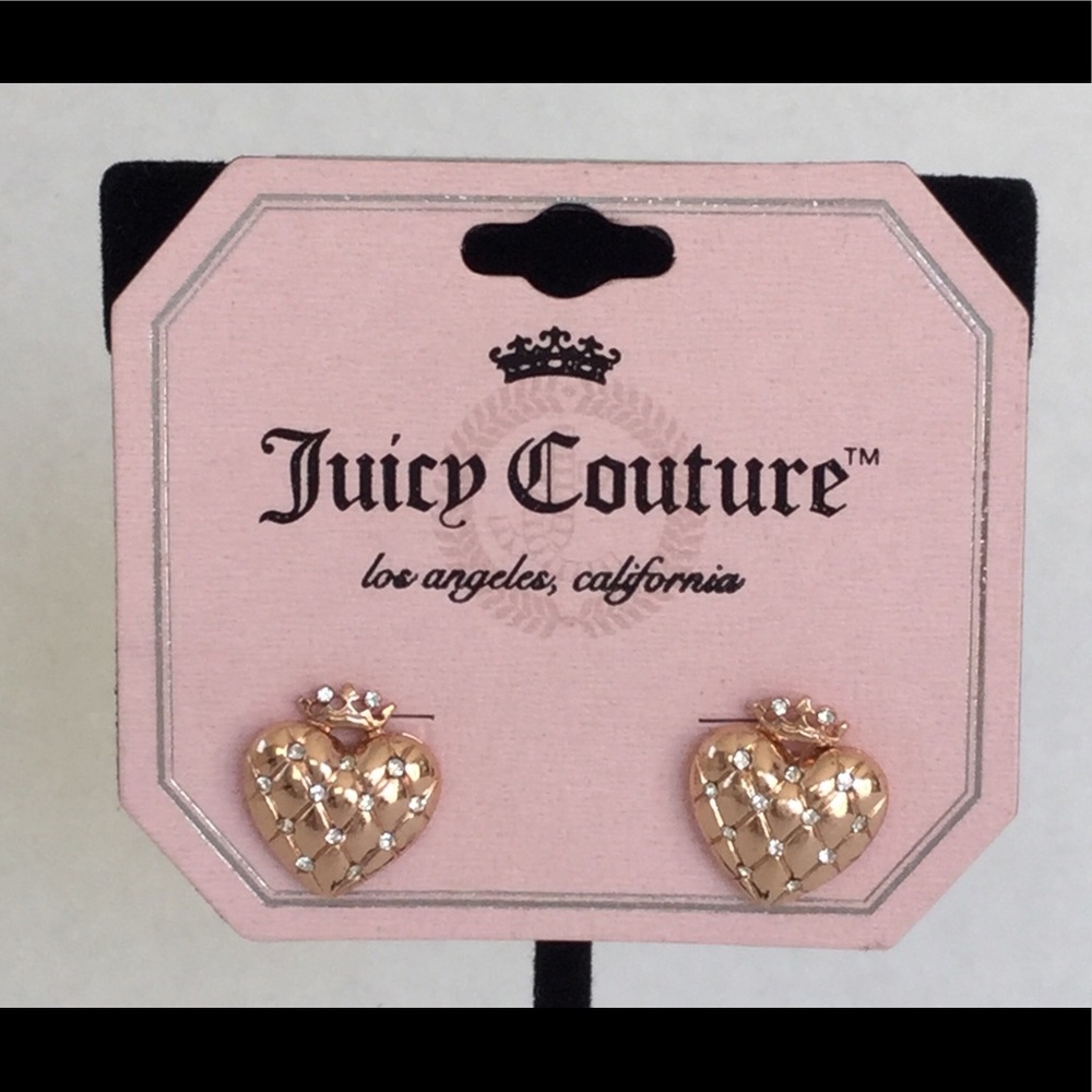 Juicy couture heart stud earrings